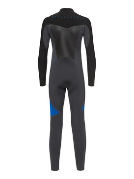 quiksilver, 3/2mm Syncro Series - GBS Neoprenanzug mit Chest Zip für Jungen 8-16, GRAPHITE/BLACK/DEEP CYANINE (xbkb) 3/2mm Syncro Series - Chest Zip GBS Wetsuit for Boys 8-16 EQBW103019
