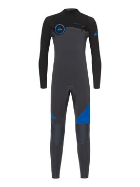 quiksilver, 3/2mm Syncro Series - GBS Neoprenanzug mit Chest Zip, GRAPHITE/BLACK/DEEP CYANINE (xbkb) 3/2mm Syncro Series - Chest Zip GBS Wetsuit EQBW103019