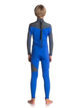 quiksilver, 3/2mm Syncro Series - Traje de Surf con Cremallera en la Espalda, HV ROYAL/ GUN METAL/ WHITE (xpkw) 3/2mm Syncro Series - Back Zip Wetsuit EQBW103022