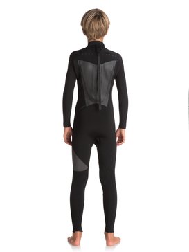 quiksilver, 3/2mm Syncro Series - Traje de surf GBS con cremallera trasera para Chicos 8-16, BLACK/ BLACK/ JET BLACK (xkkk) 3/2mm Syncro Series - Back Zip GBS Wetsuit for Boys 8-16 EQBW103023