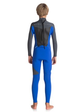 quiksilver, Гидрокостюм с молнией на спине 4/3mm Syncro Series, HV ROYAL/ GUN METAL/ WHITE (xpkw) 4/3mm Syncro Series - Back Zip GBS Wetsuit EQBW103027