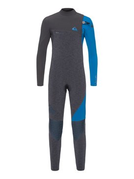 quiksilver, 4/3mm Highline Series - Reißverschlussloser Neoprenanzug für Jungen 8-16, SLATE HEATHER/GRAPHITE (xbbb) 4/3mm Highline Series - Zipperless Wetsuit for Boys 8-16 EQBW103035