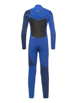 quiksilver, 4/3mm Highline Plus - Traje de surf con cremallera en el pecho para Chicos 8-16, NITE BLUE/NAVY (xnbb) 4/3mm Highline Plus - Chest Zip Wetsuit for Boys 8-16 EQBW103037