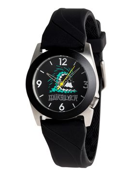 quiksilver, Fiction - Analogue Watch for Boys 8-16, SILVER/ WHITE/ BLACK (xswk) Fiction - Analogue Watch for Boys 8-16 EQBWA03001