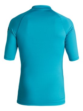 quiksilver, All Time - Short Sleeve UPF 50 Rash Vest for Boys 8-16, BLUE DANUBE (bms0) All Time - Short Sleeve UPF 50 Rash Vest for Boys 8-16 EQBWR03006