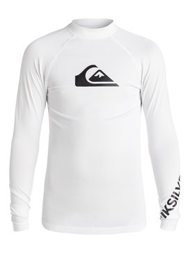 quiksilver, All Time - Rash Vest met Lange Mouwen en UPF 50, WHITE (wbb0) All Time - Long Sleeve UPF 50 Rash Vest EQBWR03047