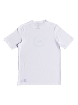 quiksilver, Amphibian Surf - Amphibian Short Sleeve UPF 50 Rash Vest, WHITE (wbb0) Amphibian Surf - Amphibian Short Sleeve UPF 50 Rash Vest EQBWR03055