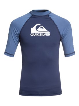 quiksilver, On Tour - Short Sleeve UPF 50 Rashguard for Boys 8-16, MEDIEVAL BLUE (bte0) On Tour - Short Sleeve UPF 50 Rashguard for Boys 8-16 EQBWR03056