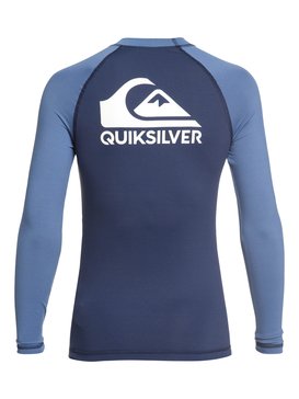 quiksilver, On Tour - Long Sleeve UPF 50 Rashguard for Boys 8-16, MEDIEVAL BLUE (bte0) On Tour - Long Sleeve UPF 50 Rashguard for Boys 8-16 EQBWR03057