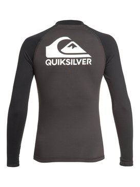 quiksilver, On Tour - Long Sleeve UPF 50 Rashguard for Boys 8-16, TARMAC (kta0) On Tour - Long Sleeve UPF 50 Rashguard for Boys 8-16 EQBWR03057