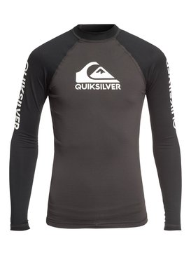 quiksilver, On Tour - Long Sleeve UPF 50 Rashguard for Boys 8-16, TARMAC (kta0) On Tour - Long Sleeve UPF 50 Rashguard for Boys 8-16 EQBWR03057