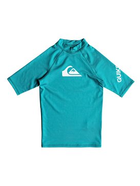 quiksilver, All Time - Rash Vest met Korte Mouwen en UPF 50, TYPHOON (bny0) All Time - Short Sleeve UPF 50 Rash Vest EQBWR03060