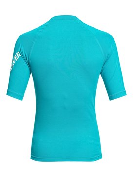 quiksilver, All Time - Short Sleeve UPF 50 Rash Vest for Boys 8-16, TYPHOON (bny0) All Time - Short Sleeve UPF 50 Rash Vest for Boys 8-16 EQBWR03060