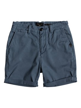 quiksilver, Krandy - Short en sergé pour Garçon 8-16 ans, REAL TEAL (bpr0) Krandy - Chino Shorts for Boys 8-16 EQBWS03221