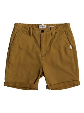 quiksilver, Krandy - Short en sergé pour Garçon 8-16 ans, CATHAY SPICE (cpb0) Krandy - Chino Shorts for Boys 8-16 EQBWS03221