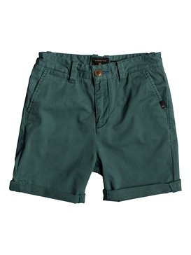 quiksilver, Krandy - Short en sergé pour Garçon 8-16 ans, MALLARD GREEN (gqn0) Krandy - Chino Shorts for Boys 8-16 EQBWS03221