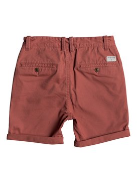 quiksilver, Krandy - Short en sergé pour Garçon 8-16 ans, MINERAL RED (mmz0) Krandy - Chino Shorts for Boys 8-16 EQBWS03221