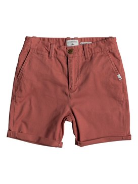 quiksilver, Krandy - Short en sergé pour Garçon 8-16 ans, MINERAL RED (mmz0) Krandy - Chino Shorts for Boys 8-16 EQBWS03221