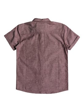 quiksilver, Emoxy - Chemise à manches courtes pour Garçon 8-16 ans, VINEYARD WINE (rsc0) Emoxy - Short Sleeve Shirt for Boys 8-16 EQBWT03197