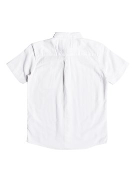 quiksilver, New Time Box - Chemise à manches courtes pour Garçon 8-16 ans, SNOW WHITE (wbk0) New Time Box - Short Sleeve Shirt for Boys 8-16 EQBWT03212