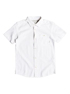 quiksilver, New Time Box - Chemise à manches courtes pour Garçon 8-16 ans, SNOW WHITE (wbk0) New Time Box - Short Sleeve Shirt for Boys 8-16 EQBWT03212