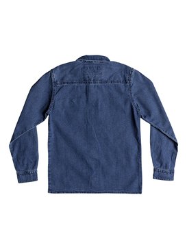 quiksilver, Yoko Meshi - Long Sleeve Denim Shirt for Boys 8-16, MIDDLE SKY (bsww) Yoko Meshi - Long Sleeve Denim Shirt for Boys 8-16 EQBWT03220