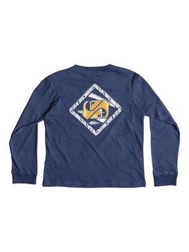 quiksilver, Carbon Finish 80 Prism - T Shirt à manches longues ultra-doux, DARK DENIM (brq0) Carbon Finish 80 Prism - Super-Soft Long Sleeve T-Shirt EQBZT03580