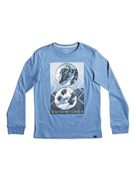 quiksilver, Carbon Finish Simply - T Shirt à manches longues ultra-doux, CENDRE BLUE (bll0) Carbon Finish Simply - Super-Soft Long Sleeve T-Shirt EQBZT03581
