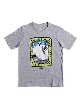 quiksilver, Classic Hulu Pena - T Shirt col rond, LIGHT GREY HEATHER (sjsh) Classic Hulu Pena - T-Shirt EQBZT03663