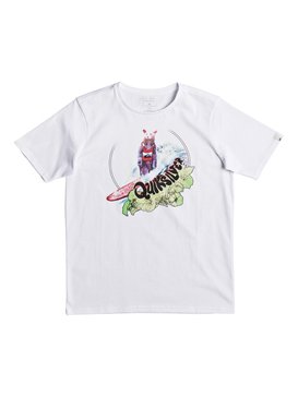 quiksilver, Classic Log Bear - T Shirt col rond, WHITE (wbb0) Classic Log Bear - T-Shirt EQBZT03668