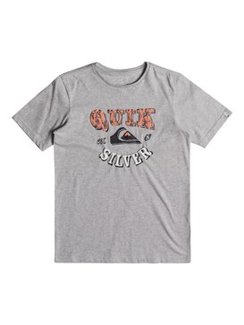 quiksilver, Classic Pahu Pia - T Shirt col rond pour Garçon 8-16 ans, LIGHT GREY HEATHER (sjsh) Classic Pahu Pia - T-Shirt for Boys 8-16 EQBZT03679
