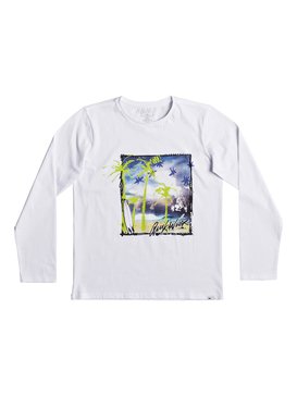 quiksilver, Classic Pihi Wiki - T-Shirt met Lange Mouwen, WHITE (wbb0) Classic Pihi Wiki - Long Sleeve T-Shirt EQBZT03685