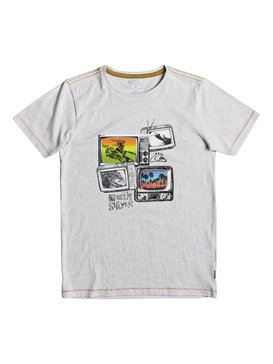 quiksilver, Heather Super TV - T Shirt col rond, SNOW WHITE HEATHER (wbkh) Heather Super TV - T-Shirt EQBZT03691