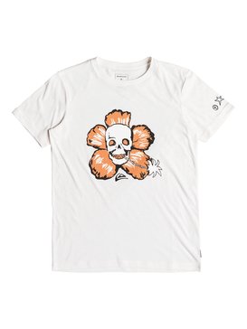 quiksilver, Triblend Magic Flower - T Shirt col rond, SNOW WHITE HEATHER (wbkh) Triblend Magic Flower - T-Shirt EQBZT03695