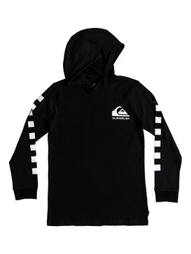 quiksilver, Quik Check - Maglietta con cappuccio e maniche lunghe, BLACK (kvj0) Quik Check - Long Sleeve Hooded T-Shirt EQBZT03791