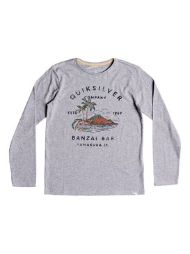quiksilver, Banzai Bar - Longsleeve T-Shirt, ATHLETIC HEATHER (sgrh) Banzai Bar - Long Sleeve T-Shirt for Boys 8-16 EQBZT03806