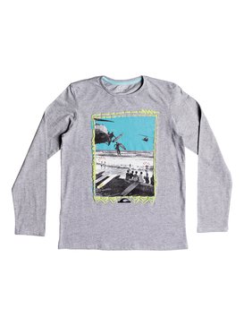 quiksilver, D- Day - Longsleeve T-Shirt, ATHLETIC HEATHER (sgrh) D- Day - Long Sleeve T-Shirt for Boys 8-16 EQBZT03807