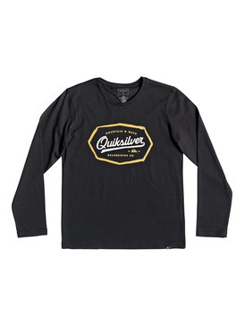 quiksilver, Living On The Edge - Longsleeve T-Shirt, BLACK (kvj0) Living On The Edge - Long Sleeve T-Shirt for Boys 8-16 EQBZT03839