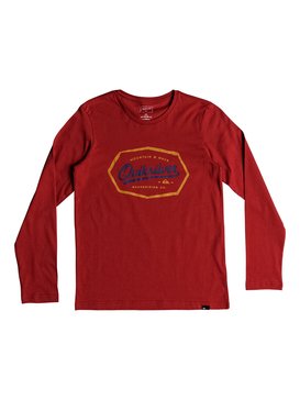 quiksilver, Living On The Edge - Longsleeve T-Shirt, GARNET (rqk0) Living On The Edge - Long Sleeve T-Shirt for Boys 8-16 EQBZT03839