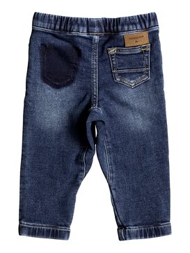 quiksilver, Fonic Hash Blue - Pantalon de jogging en denim coupe slim, HASH BLUE (bpyw) Fonic Hash Blue - Slim Fit Denim Joggers EQIDP03010
