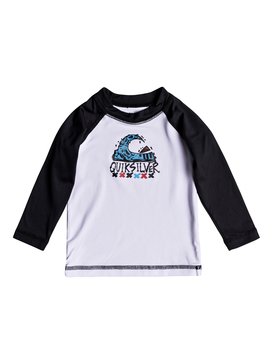 quiksilver, Bubble Dream - Licra de Manga Larga con Protección Solar UPF 50, WHITE/BLACK (xwwk) Bubble Dream - Long Sleeve UPF 50 Rash Vest EQIWR03013