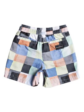 quiksilver, Resin Check 12" - Short de bain pour Garçon 2-7 ans, WHITE (wbb6) Resin Check 12" - Swim Shorts for Boys 2-7 EQKJV03046