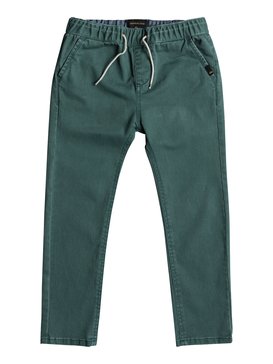 quiksilver, Krandy Elasticated - Pantalon coupe slim pour Garçon 2-7 ans, MALLARD GREEN (gqn0) Krandy Elasticated - Slim Fit Trousers for Boys 2-7 EQKNP03043