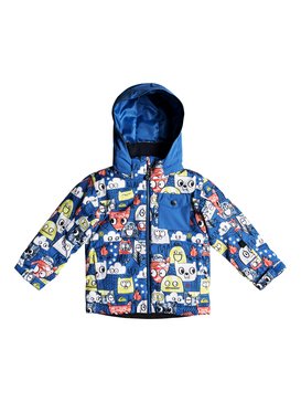 quiksilver, Little Mission - Veste de snow pour Garçon 2-7 ans, DAPHNE BLUE_ANIMAL PARTY (bqc1) Little Mission - Snow Jacket for Boys 2-7 EQKTJ03009