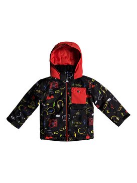 quiksilver, Little Mission - Veste de snow pour Garçon 2-7 ans, BLACK_MAOAM TATT (kvj6) Little Mission - Snow Jacket for Boys 2-7 EQKTJ03009