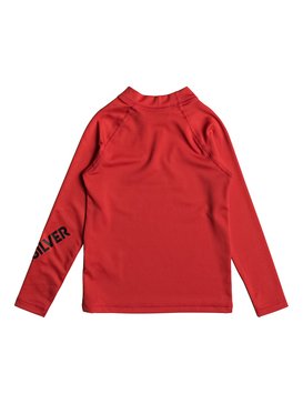 quiksilver, All Time - Licra de Manga Larga con Protección Solar UPF 50 para Chicos 2-7, QUIK RED (rqr0) All Time - Long Sleeve UPF 50 Rash Vest for Boys 2-7 EQKWR03020