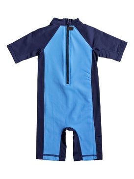 quiksilver, Thermo Spring - Licra-Bañador Entero de Manga Corta con Protección Solar UPF 50, BLUE LIGHT/ HAWAIIAN BLUE (xbbb) Thermo Spring - Short Sleeve One-Piece UPF 50 Rashguard EQKWR03022