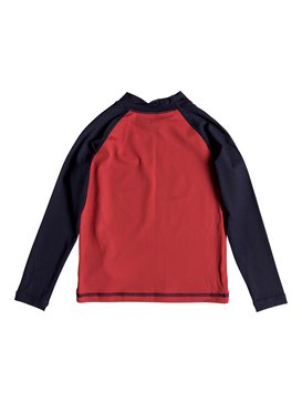 quiksilver, Bubble Dream - Licra de Manga Larga con Protección Solar UPF 50 para Chicos 2-7, RACING RED/ NAVY BLAZER (xrrb) Bubble Dream - Long Sleeve UPF 50 Rash Vest for Boys 2-7 EQKWR03023