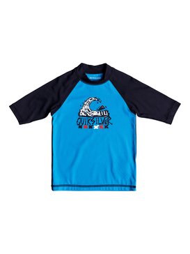 quiksilver, Bubble Dream - Licra de Manga Corta con Protección Solar UPF 50, BLUE DANUBE/ NAVY BLAZER (xbkb) Bubble Dream - Short Sleeve UPF 50 Rash Vest EQKWR03024