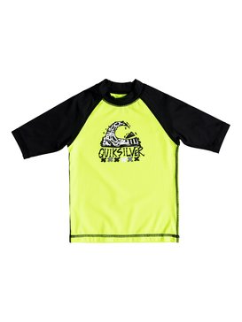 quiksilver, Bubble Dream - Licra de Manga Corta con Protección Solar UPF 50, SAFETY YELLOW/ BLACK (xggk) Bubble Dream - Short Sleeve UPF 50 Rash Vest EQKWR03024